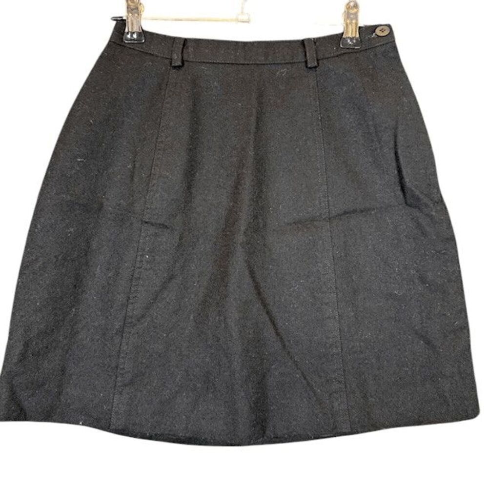 I.N.C. International Concepts Wool Mini Skirt Black Side Zip‎ Lined Size 2